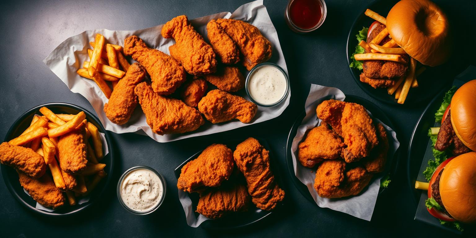 Crisp fried chicken tenders with dipping sauce
